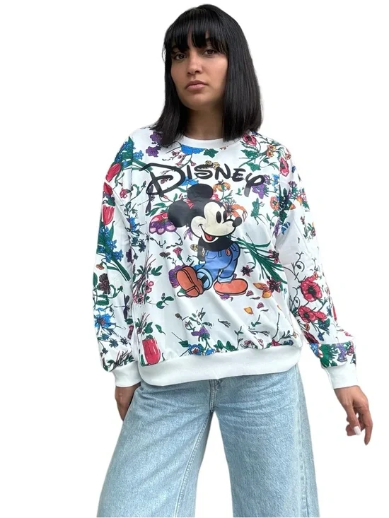 Disney Floral Women's Crewneck Sweatshirt - Picture 5 of 7